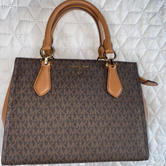 MK Michael Kors Medium Logo Satchel - Picture 3 of 14